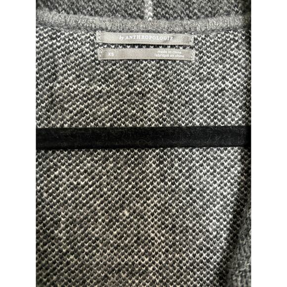 Anthropologie Solenne Coatigan Windowpane Gray/White Size XS Longline Cardigan - Picture 2 of 5
